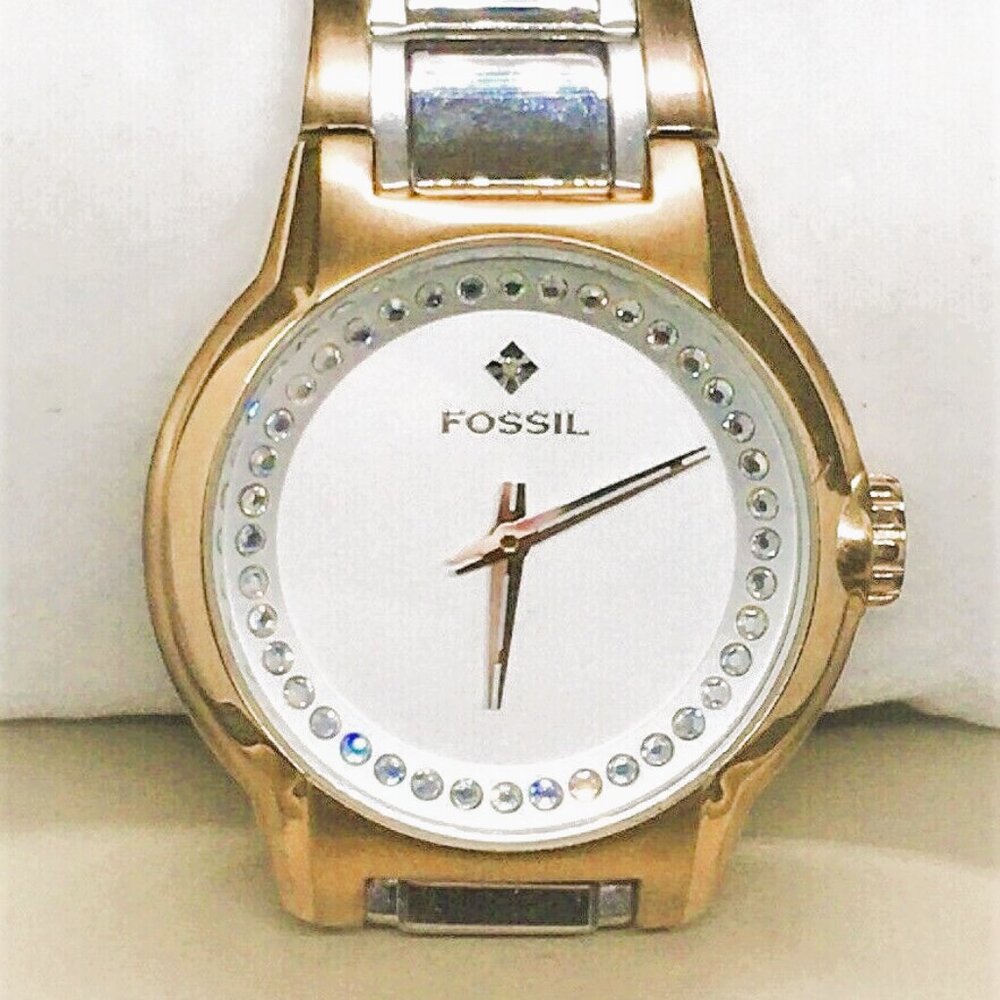Fossil Dress Collection Rose Gold/Stainless Watch